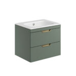 Scudo Aubrey 600mm Wall Mounted Vanity Unit & Basin Reed Green
