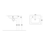 Scudo Aubrey 600mm Wall Mounted Vanity Unit & Basin Reed Green
