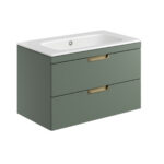 Scudo Aubrey 800mm Wall Mounted Vanity Unit & Basin Reed Green