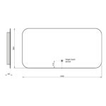 Scudo Aura LED Mirror 600 x 1200mm