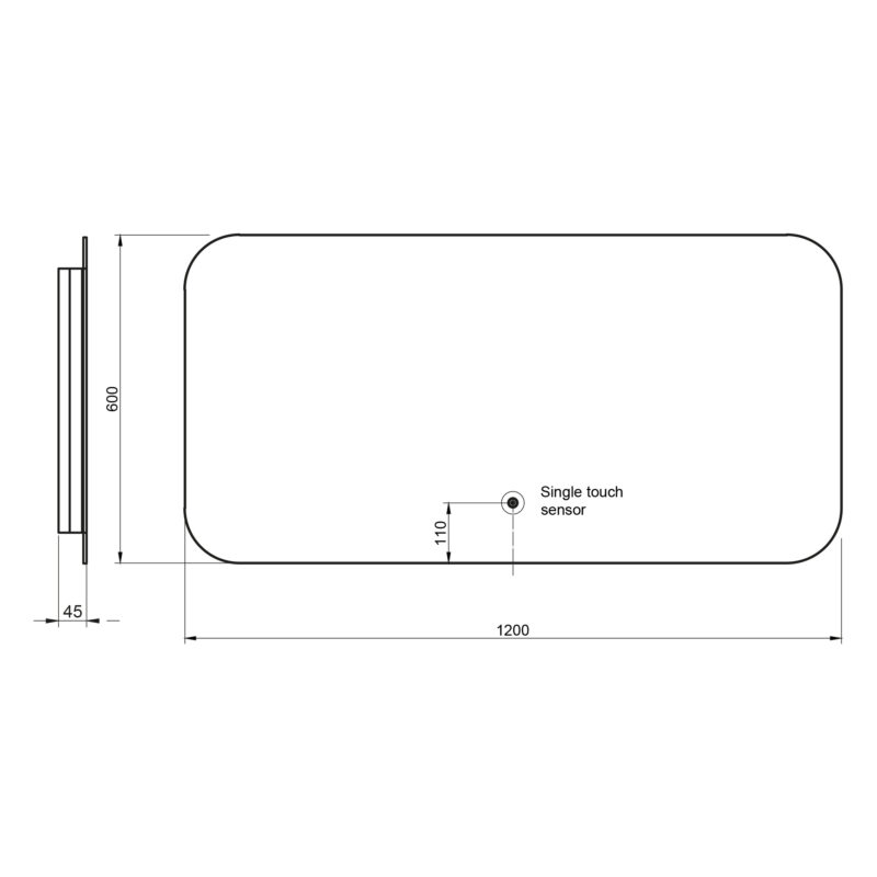 Scudo Aura LED Mirror 600 x 1200mm
