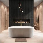 Scudo Labyrinth Fluted Freestanding Bath 1700x800x600mm