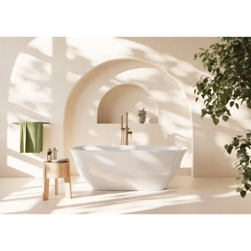 Scudo Coral Freestanding Bath White