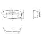 Scudo Coral Freestanding Bath White