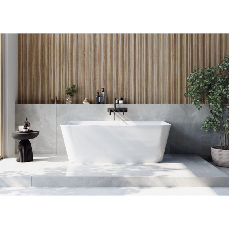 Scudo Porto Back-to-Wall Bath White