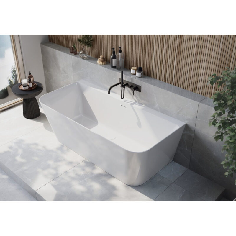 Scudo Porto Back-to-Wall Bath White