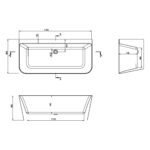 Scudo Porto Back-to-Wall Bath White