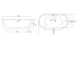 Scudo Onyx Acrylic Bath White 1555mm