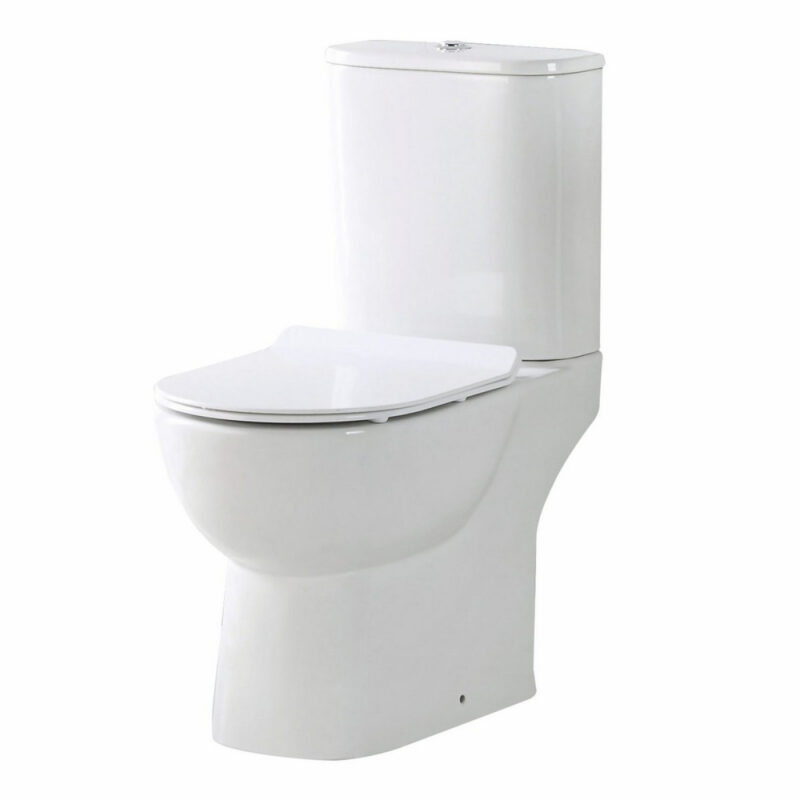 Scudo Belini Rimless Open Back Pan with Cistern & Soft Closing Seat Scudo Belini Rimless Open Back Pan with Cistern & Soft Closing Seat
