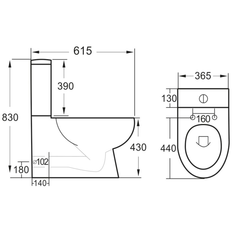 Scudo Belini Close Coupled Cistern & Fittings