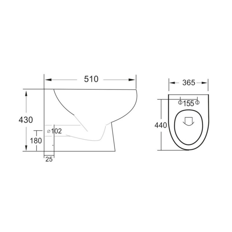 Scudo Belini Rimless Back to Wall Pan & Soft Closing Seat