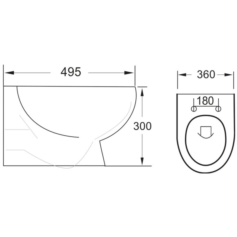 Scudo Belini Rimless Wall Hung WC Pan