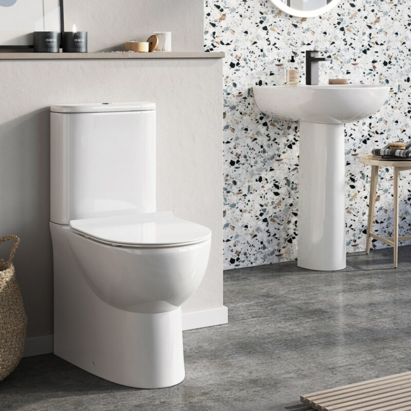 Scudo Belini Rimless Closed Back Pan with Cistern & Soft Closing Seat