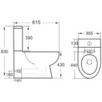 Scudo Belini Rimless Closed Back WC Pan 430mm