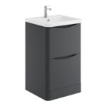 Scudo Bella 500mm Floorstanding Vanity Unit & Basin Matt Grey