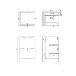 Scudo Bella 500mm Floorstanding Vanity Unit & Basin Matt Grey