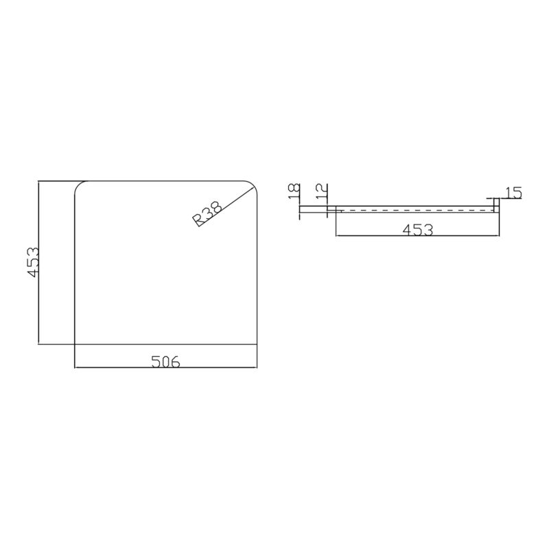 Scudo Bella 500mm Floorstanding Vanity Unit & Countertop Matt Grey