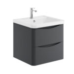 Scudo Bella 500mm Wall Mounted Vanity Unit & Basin Matt Grey