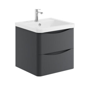 Scudo Bella 500mm Wall Mounted Vanity Unit & Basin Matt Grey