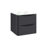 Scudo Bella 500mm Wall Mounted Vanity Unit & Countertop Matt Grey