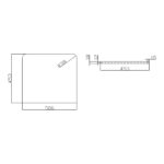 Scudo Bella 500mm Wall Mounted Vanity Unit & Countertop Matt Grey