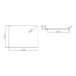 Scudo Bella 600mm Wall Mounted Vanity Unit & Countertop Matt Grey