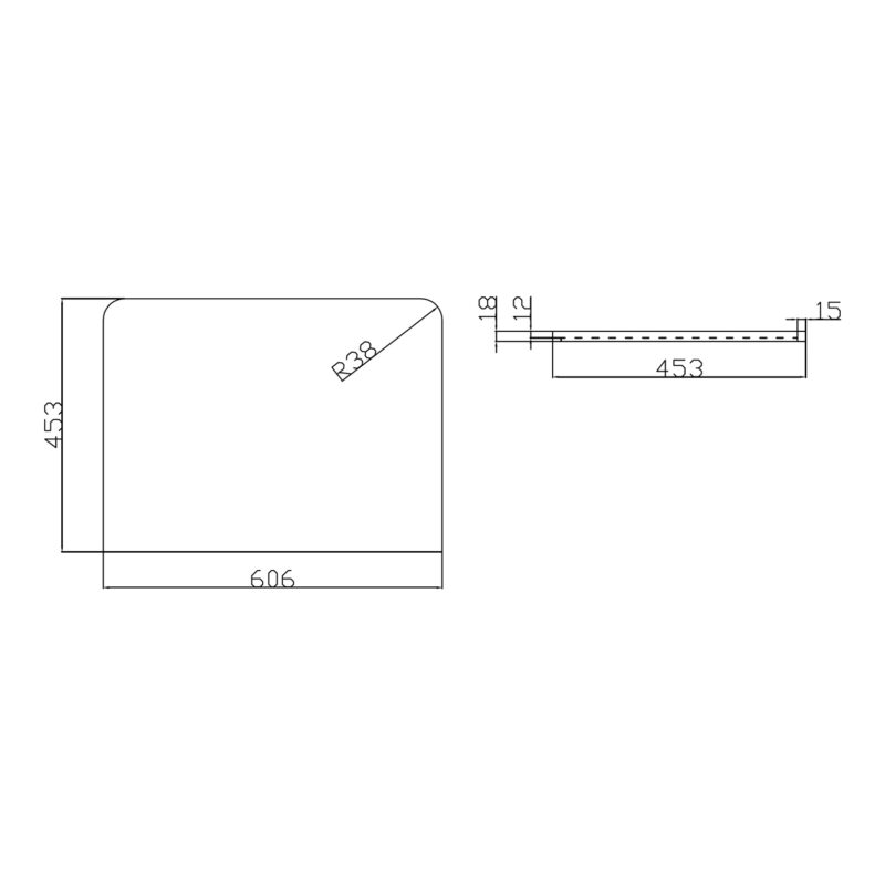 Scudo Bella 600mm Wall Mounted Vanity Unit & Countertop Matt Grey
