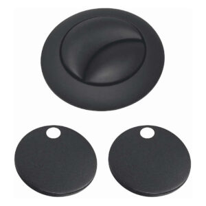 Scudo Black Seat Hinge Cover & Cistern Push Button