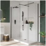 Scudo Black Square Shower Wall Arm