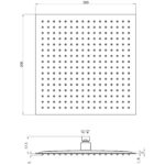 Scudo Black Square Shower Head 300mm