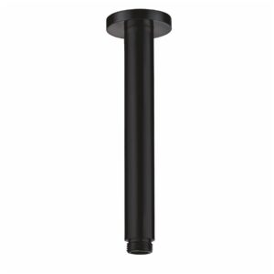 Scudo Matt Black Round Ceiling Shower Arm