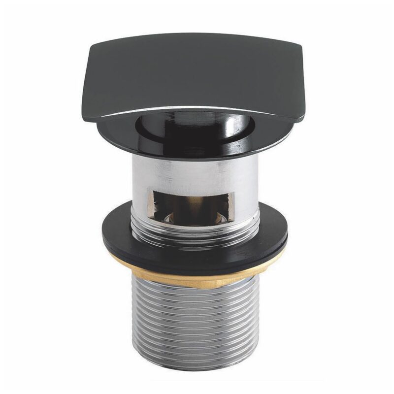 Scudo Black Square Slotted Sprung Basin Waste Scudo Black Square Slotted Sprung Basin Waste