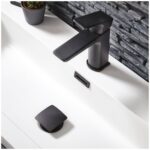 Scudo Black Square Slotted Sprung Basin Waste