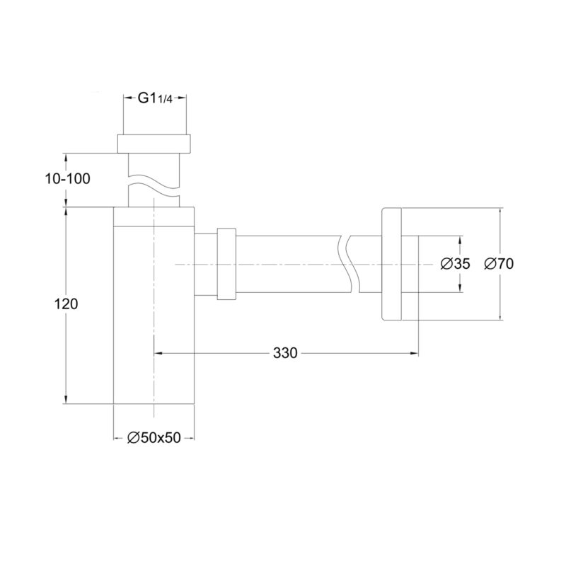 Scudo Matte Black Square Bottle Trap