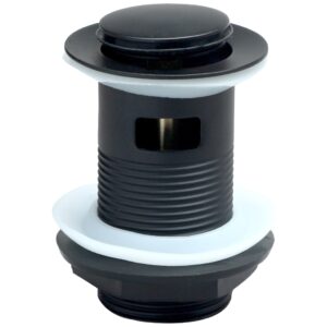 Scudo Black Round Slotted Sprung Basin Waste
