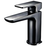 Scudo Muro Black Mono Basin Mixer Tap