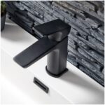 Scudo Muro Black Mono Basin Mixer Tap