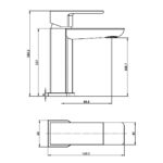 Scudo Muro Black Basin Mono Mixer