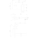 Scudo Muro Black Wall Mounted Basin Mixer Tap