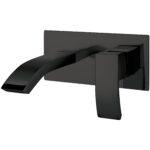 Scudo Descent Matt Black Wall Mounted Basin Mixer Tap