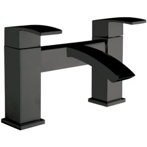 Scudo Matt Black Deck Mounted Bath Filler Tap