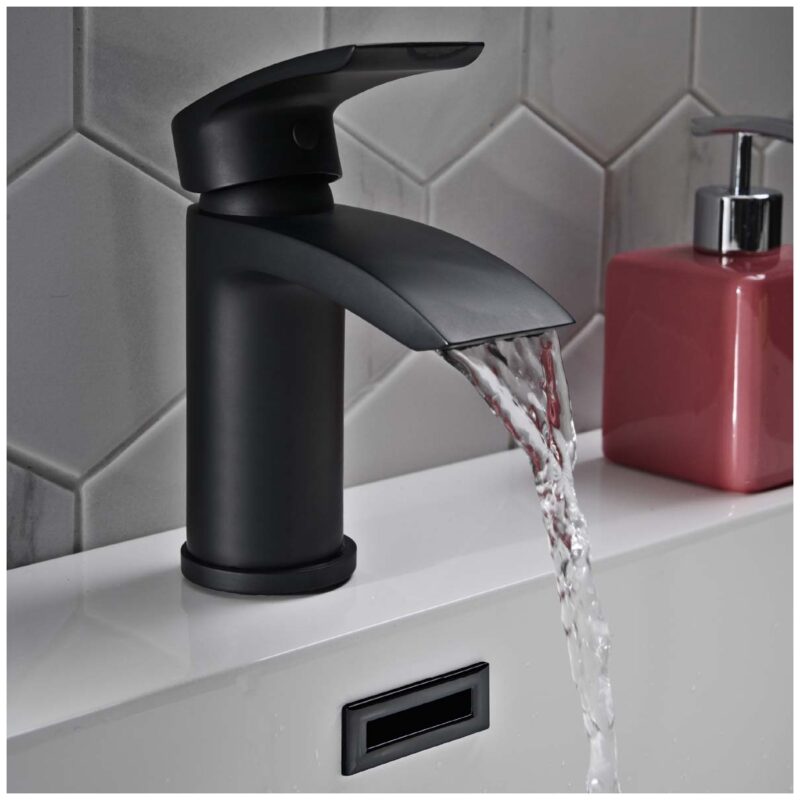 Scudo Belini Matt Black Mono Basin Mixer Tap