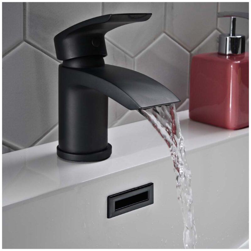Scudo Belini Matt Black Mini Mono Basin Mixer Tap