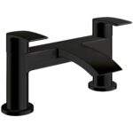 Scudo Belini Matt Black Deck Mounted Bath Filler Tap