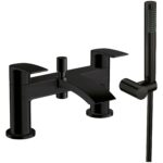Scudo Belini Matt Black Deck Mounted Bath Shower Mixer