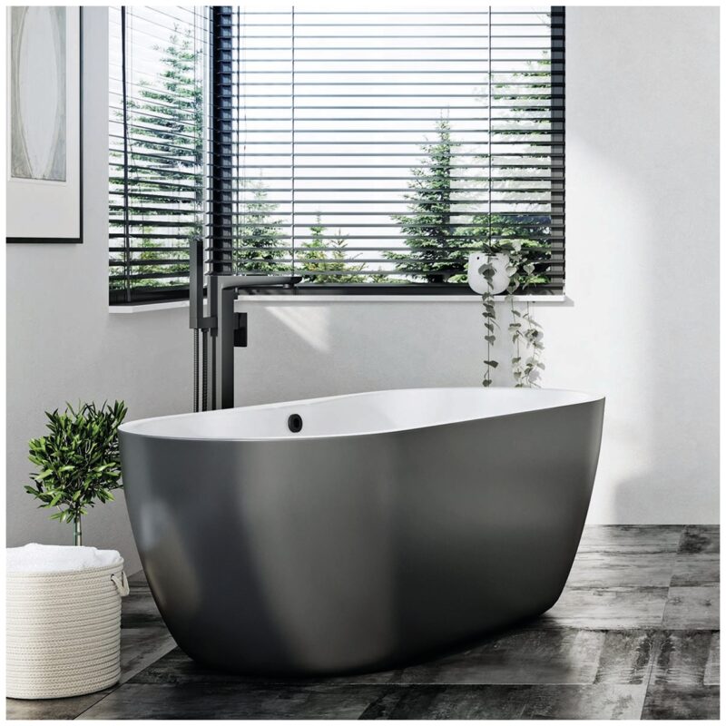 Scudo Black Bath Pop-Up Waste with Overflow