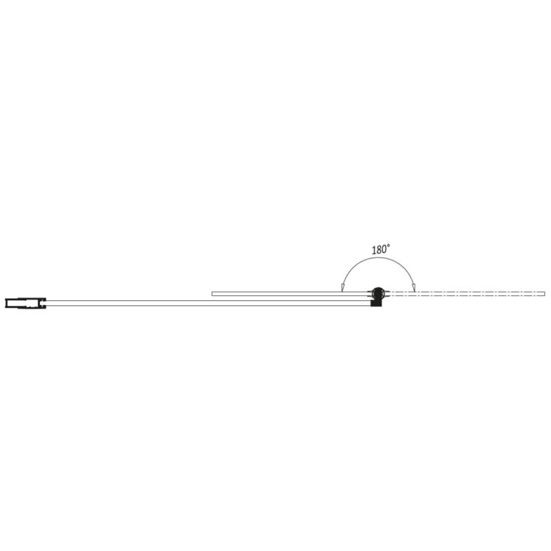 Scudo S8 Black Flipper Panel 8mm Clear Glass