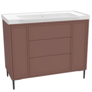 Scudo Bota Freestanding 1000mm Vanity Unit & Basin Earth Red