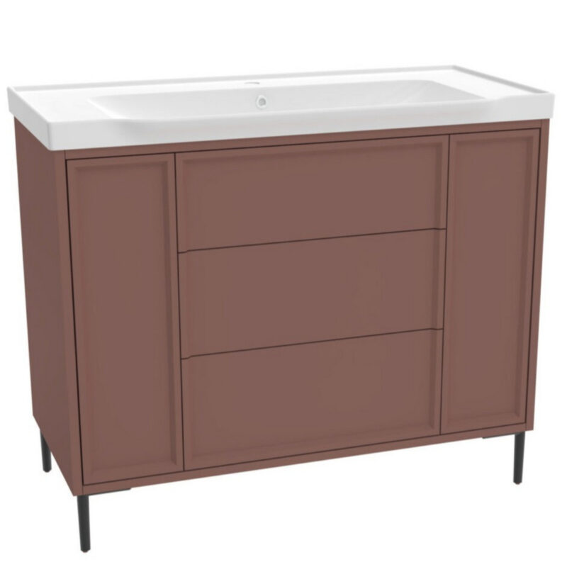 Scudo Bota Freestanding 1000mm Vanity Unit & Basin Earth Red Scudo Bota Freestanding 1000mm Vanity Unit & Basin Earth Red