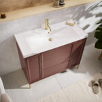 Scudo Bota Freestanding 1000mm Vanity Unit & Basin Earth Red